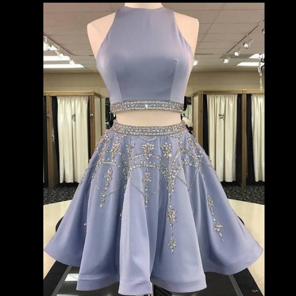 Two Piece Dazzling Homecoming Dress